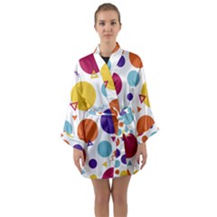 Background Polka Dot Long Sleeve Kimono Robe by HermanTelo