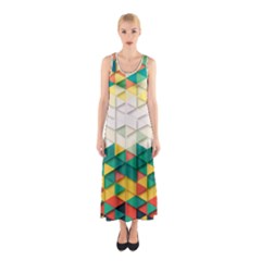 Background Triangle Sleeveless Maxi Dress by HermanTelo