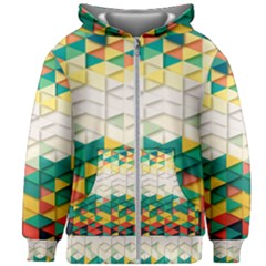 Background Triangle Kids  Zipper Hoodie Without Drawstring