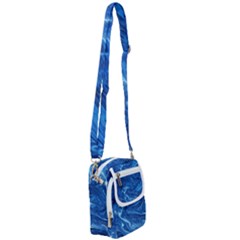 Blue Pattern Texture Art Shoulder Strap Belt Bag