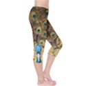 Bird Peacock Feather Capri Leggings  View4