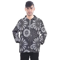 Floral Pattern Men s Half Zip Pullover