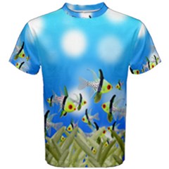 Fish Underwater Sea World Men s Cotton Tee by HermanTelo