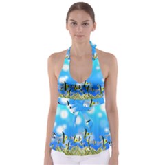 Fish Underwater Sea World Babydoll Tankini Top