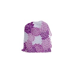 Floral Purple Drawstring Pouch (xs)