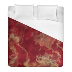 Marble Red Yellow Background Duvet Cover (full/ Double Size) by HermanTelo