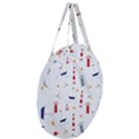 Nautical Sea Giant Round Zipper Tote View3