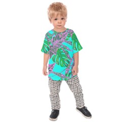 Painting Oil Leaves Nature Reason Kids  Raglan Tee