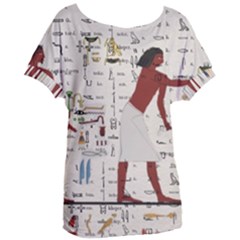 Egyptian Design Men Worker Slaves Women s Oversized Tee by Sapixe