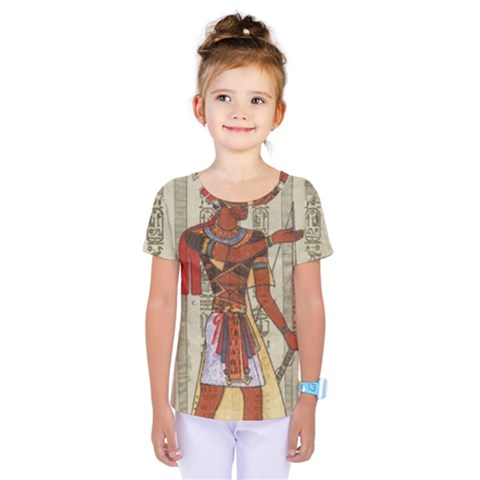 Egyptian Design Man Royal Kids  One Piece Tee by Sapixe