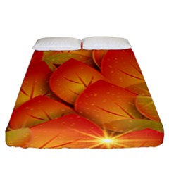 Pattern Texture Leaf Fitted Sheet (king Size)