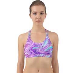 Pattern Texture Art Rainbow Back Web Sports Bra