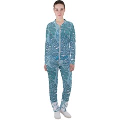 Pattern Leaves Banana Casual Jacket And Pants Set by HermanTelo