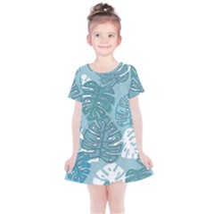 Pattern Leaves Banana Kids  Simple Cotton Dress