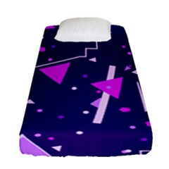 Purple Blue Geometric Pattern Fitted Sheet (single Size)