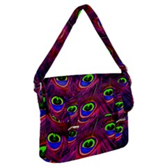 Peacock Feathers Color Plumage Buckle Messenger Bag