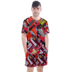 Maze Mazes Fabric Fabrics Color Men s Mesh Tee And Shorts Set