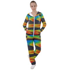 Colorful Background Women s Tracksuit