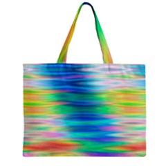 Wave Rainbow Bright Texture Zipper Mini Tote Bag by Sapixe