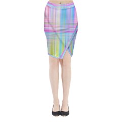 Texture Abstract Squqre Chevron Midi Wrap Pencil Skirt