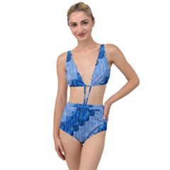 Texture Surface Blue Shapes Tied Up Two Piece Swimsuit by HermanTelo