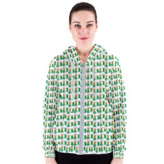 St-patricks Day Background Ireland Women s Zipper Hoodie by HermanTelo