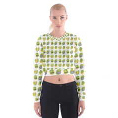 St Patricks Day Background Symbols Cropped Sweatshirt by HermanTelo