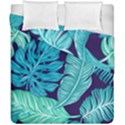 Tropical Greens Leaves Banana Duvet Cover Double Side (California King Size) View1