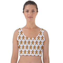 Gingerbread Men Velvet Crop Top by Mariart