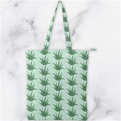 Aloe Plants Pattern Scrapbook Double Zip Up Tote Bag by Bajindul