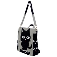 Cat Pet Cute Black Animal Crossbody Backpack