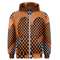 Heart Chess Board Checkerboard Men s Zipper Hoodie