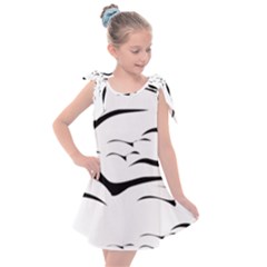 Sky Birds Flying Flock Fly Kids  Tie Up Tunic Dress by Bajindul