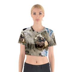 Astronaut Space Shuttle Discovery Cotton Crop Top by Pakrebo