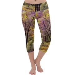 Outdoor Nature Natural Woods Capri Yoga Leggings