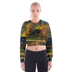 Outdoor Landscape Scenic View Cropped Sweatshirt by Pakrebo