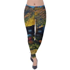 Outdoor Landscape Scenic View Velvet Leggings by Pakrebo