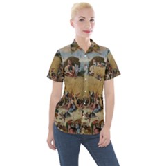 Heronimus Bosch The Haywagon Women s Short Sleeve Pocket Shirt