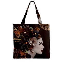 Mechanical Beauty  Zipper Grocery Tote Bag by CKArtCreations