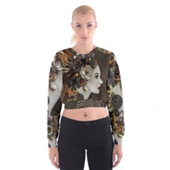 Mechanical Beauty  Cropped Sweatshirt by CKArtCreations