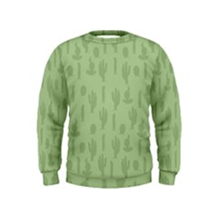 Cactus Pattern Kids  Sweatshirt by Valentinaart