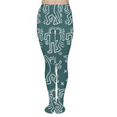 Doodle Pattern Tights by Valentinaart