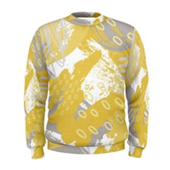 Ochre Yellow And Grey Abstract Men s Sweatshirt by charliecreates