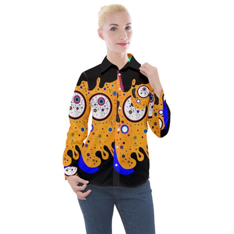 Stars Wassily Kandinsky (neg) Women s Long Sleeve Pocket Shirt by impacteesstreetwearthree