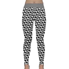 Insomnia - Black & White Stripes Classic Yoga Leggings by WensdaiAmbrose