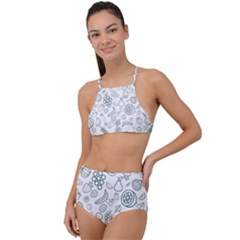 Fruit Material Design Transparent High Waist Tankini Set by Pakrebo