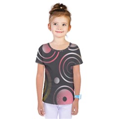 Circles Pinks Yellows Design Kids  One Piece Tee