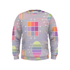 Pastels Shapes Geometric Kids  Sweatshirt by Pakrebo