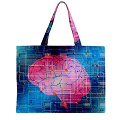 Evolution Artificial Intelligence Zipper Mini Tote Bag by Pakrebo