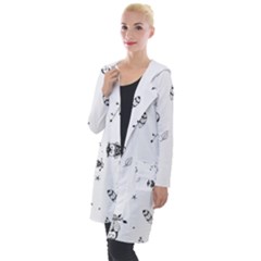 Wise And Big Eyes Hooded Pocket Cardigan by WensdaiAmbrose